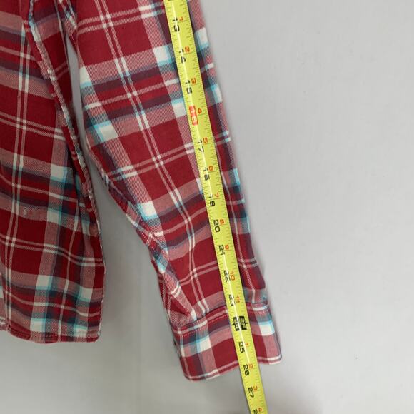 UNTUCKit Shirt 2XL Red Plaid Flannel Long Sleeve Casual Button Up Pockets - Picture 6 of 10